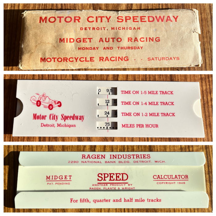 Motor City Speedway - 1948 Speed Calculator From Lynn Anderson (newer photo)
